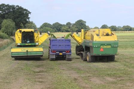 Scissor lift pea trailer